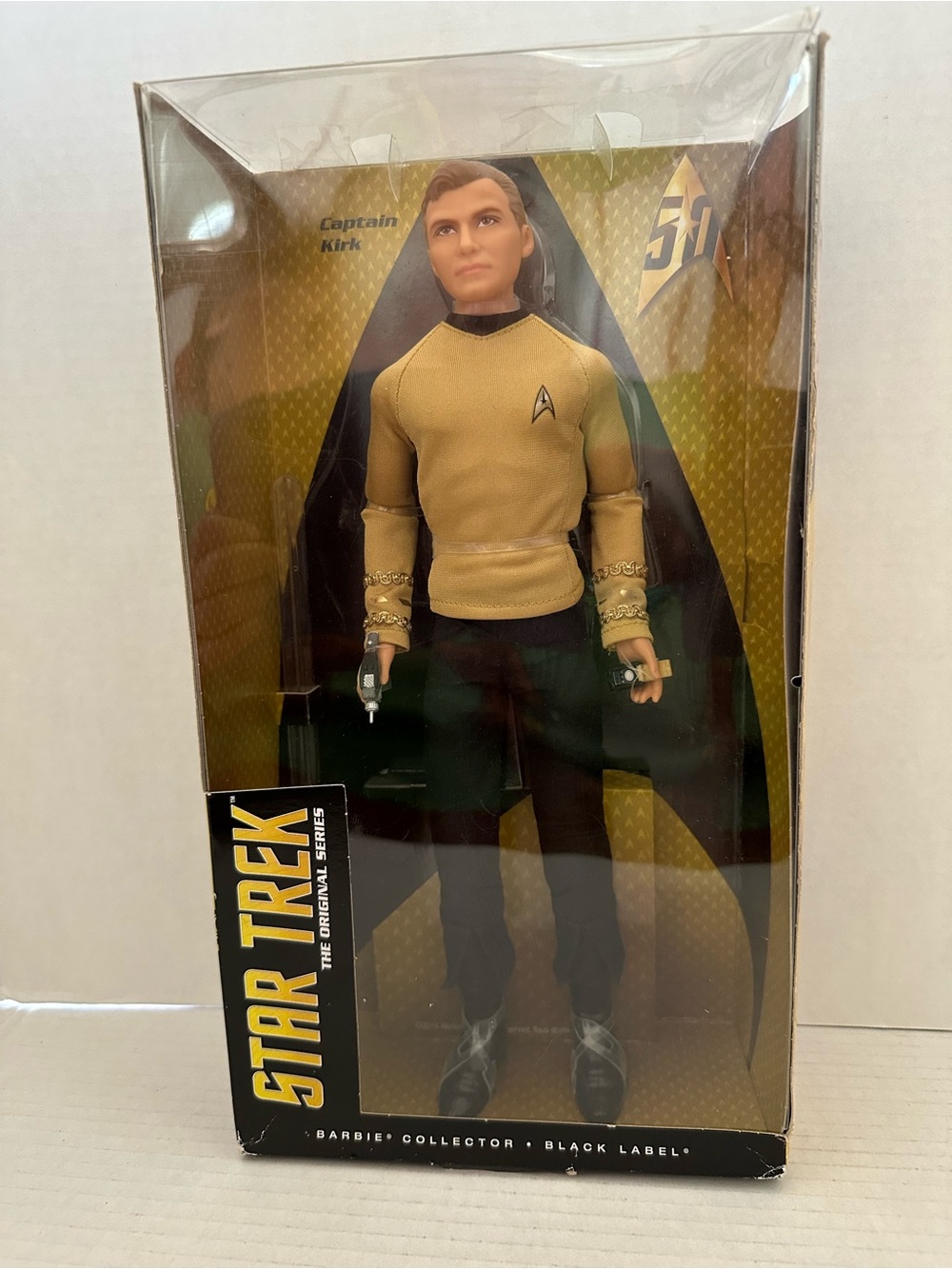 Star Trek Captain Kirk Action Figure - Gold Uniform Barbie Collector #4
